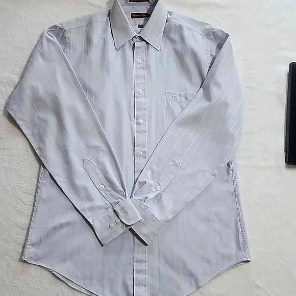 Men's Etienne Aigner Long Sleeve Shirt, Blue, Size 34/35, 15 1/2, Pre-Owned - Picture 3 of 12